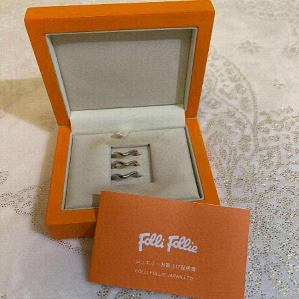 FOLLI FOLLIE tri color ring in 92.5 sterling silver